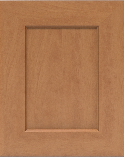 Sycamore finish on a Miter Shaker-Style cabinet door.